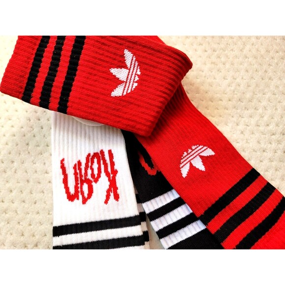 NWT Adidas KORN Crew Sock Set Of 3 Pairs 30th Anniversary, size SMALL - Picture 4 of 4